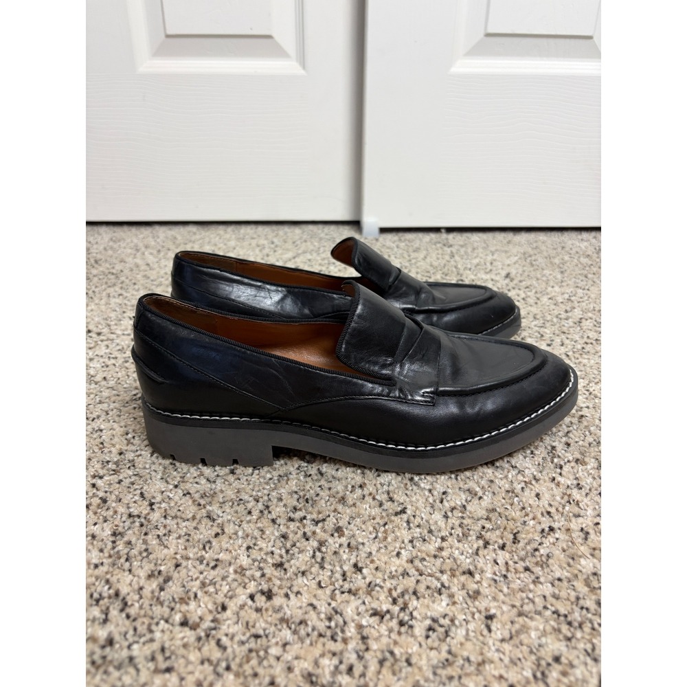 Sarto Loafers Womens 9.5 Tivoli Lug Sole Platform Leather Black Franko Sarto